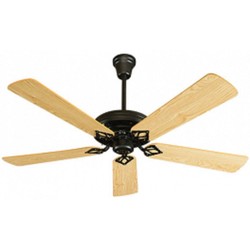 Quạt trần trang trí cánh gỗ BT07 màu đen
