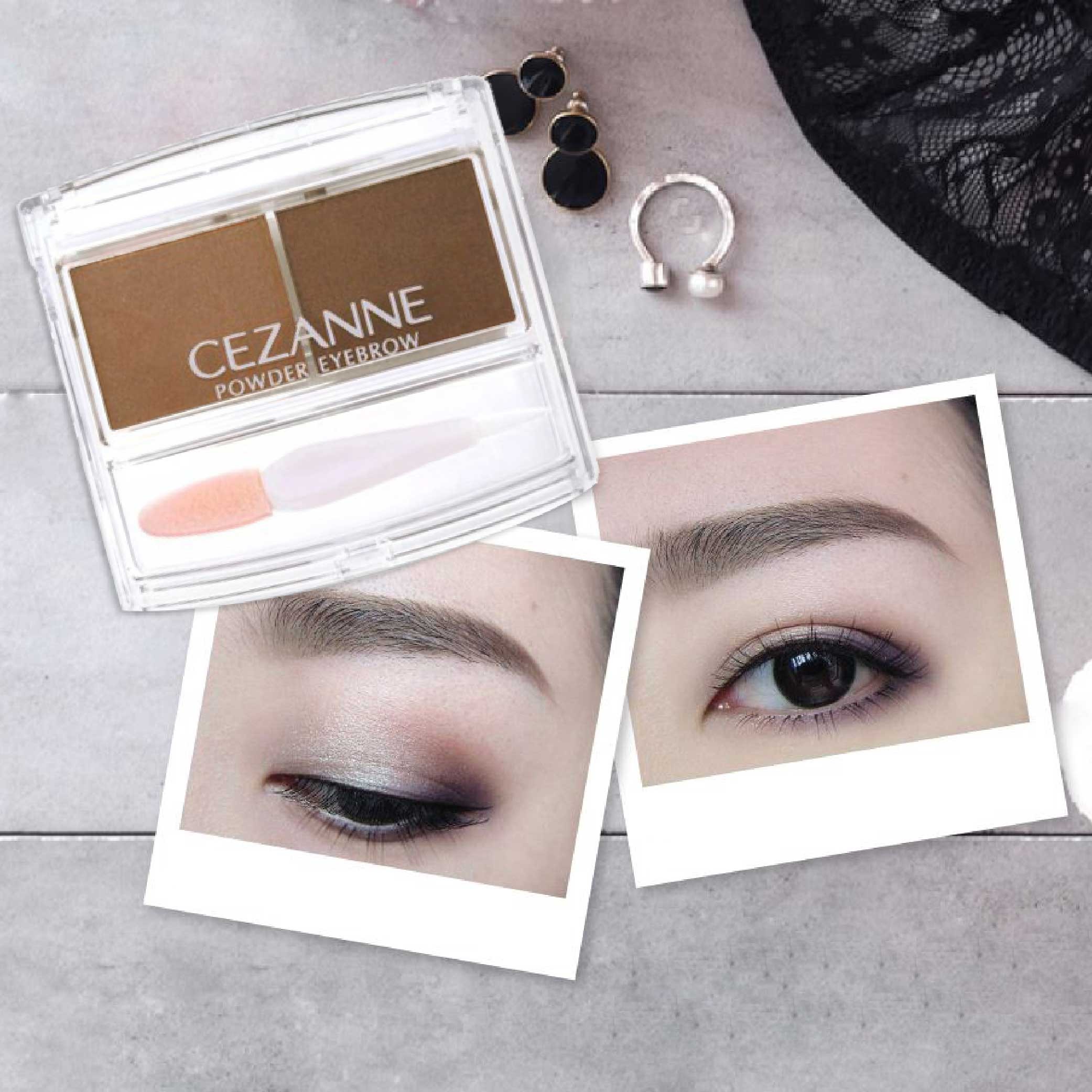 Bột kẻ lông mày Cezanne Powder Eyebrow R Soft Brown nâu nhạt
