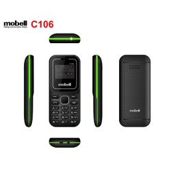 Điện thoại 2 sim Mobell C106 nghe nhạc mp3 nghe FM không cần tai nghe máy mới đầy đủ phụ kiện bảo hành hãng 12 tháng – Mobell C106