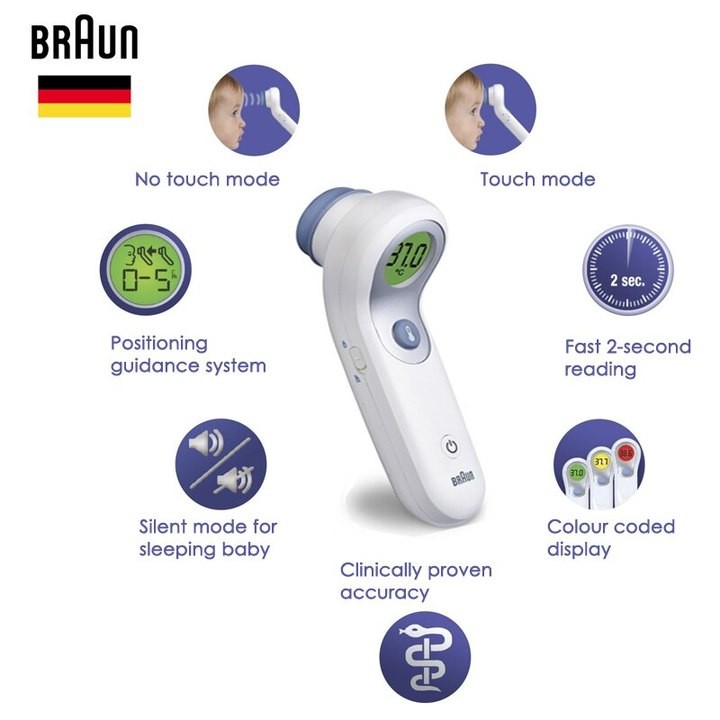 Nhiệt kế đo trán Braun NTF 3000 (NTF3000)