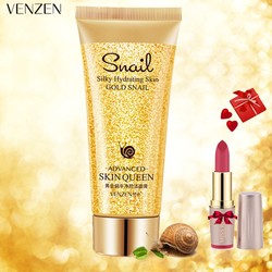[ TẶNG SON] Combo 3 sữa rửa mặt tinh chất vàng & ốc sên VENZEN chống lão hóa dưỡng ẩm làm trắng da XP-SRM05