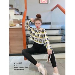 Set áo lửng và quần dài đen