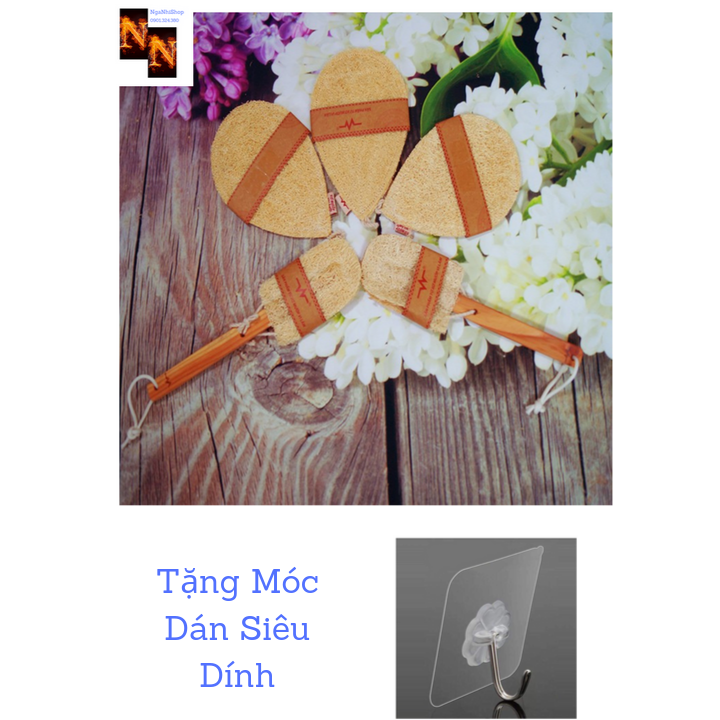 Combo Miếng Rửa Chén Và Cây Rửa Ly Xơ Mướp Cho Gia Đình Bạn