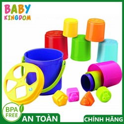 Tháp xếp chồng hình cốc thả hình khối 2 trong 1 BKIDS 003404