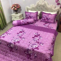 Trọn bộ 3 món 1 ga +2 vỏ gối cotton poly mềm mịn 160*2M