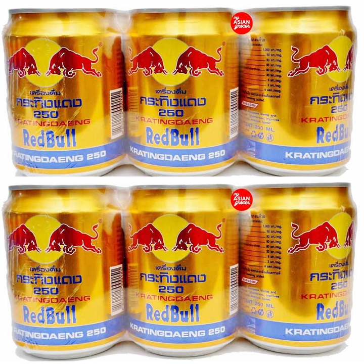 6 LON NƯỚC TĂNG LỰC BÒ HÚC RED BULL THÁI LAN