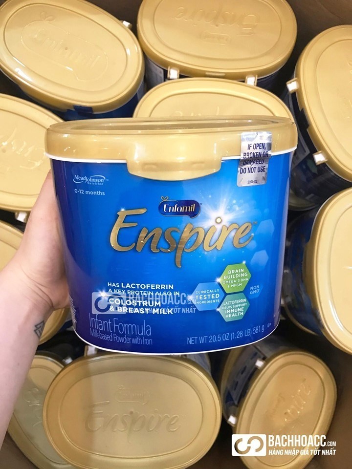 Sữa Enfamil Enspire Infant Formula Non GMO 581g của Mỹ dành cho trẻ 0-12 tháng tuổi