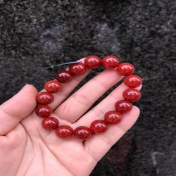 VÒNG TAY MÃ NÃO VÂN RỒNG ĐỎ 12LY