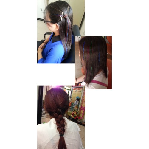 Tóc lai kim tuyến màu