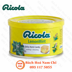 [HŨ 100G] Kẹo RICOLA CHANH BẠC HÀ 100g - LEMONMINT - Thụy Sỹ