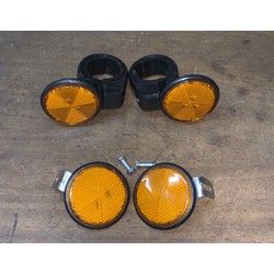 COMBO Mắt mèo ZIN phản quang phuộc trước và dè sau xe máy