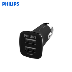 Tẩu sạc dùng trên xe hơi, ô tô cao cấp thương hiệu Philips- DLP2018: Hàng Nhập Khẩu Chính Hãng