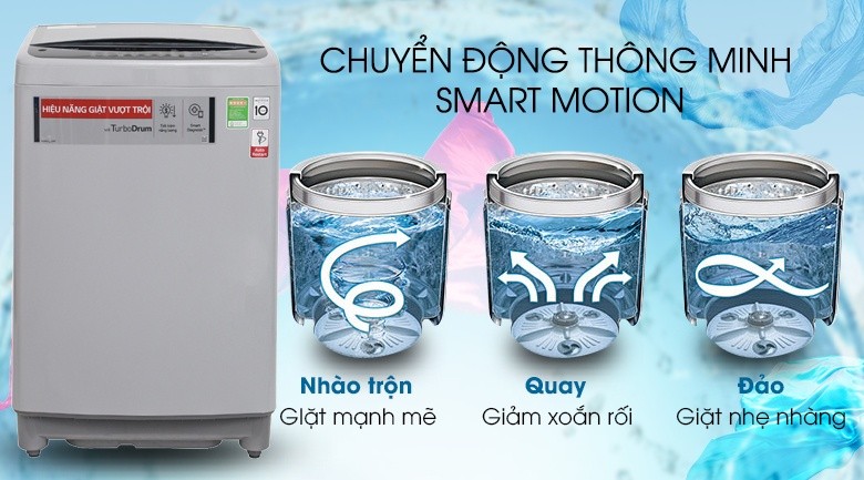 Smart Motion - Máy giặt LG Inverter 9.5 kg T2395VS2M Smart Motion - Máy giặt LG Inverter 9.5 kg T2395VS2M