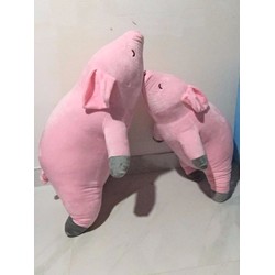 Gấu bông con heo hồng dài 1m lông nhung mịn