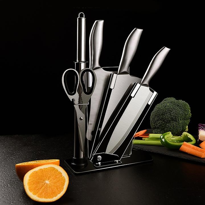 Hình ảnh GIẢM GIÁ- Bộ dao chặt xương, dao thái thịt, dao gọt hoa quả, kéo cắt, mài dao bằng inox cao cấp 304 kèm dụng cụ để dao Nhật Bản, Bo dao chat xuong Hình ảnh GIẢM GIÁ- Bộ dao chặt xương, dao thái thịt, dao gọt hoa quả, kéo cắt, mài dao bằng inox cao cấp 304 kèm dụng cụ để dao Nhật Bản, Bo dao chat xuong