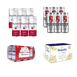 [HCM] Combo 24 lon bia Beck's Ice, Budweiser, Hoegaarden White, Hoegaarden Rosee