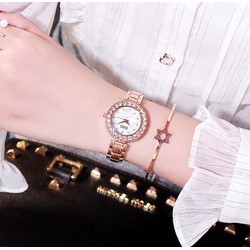 Đồng Hồ Thời Trang Nữ DZG Hàn Quốc Đính Đá Quí Phái