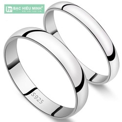 Nhẫn đôi Bạc Hiểu Minh NC401S Nhẫn Trơn