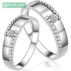 Nhẫn đôi Bạc Hiểu Minh NC343 đồng hành