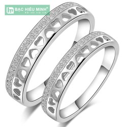 Nhẫn đôi Bạc Hiểu Minh NC375 - Mộng ước