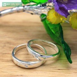 Nhẫn đôi Bạc Hiểu Minh NC476 Mong Manh