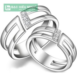 Nhẫn đôi Bạc Hiểu Minh NC016 - Đôi bờ