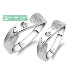 Nhẫn đôi Bạc Hiểu Minh NC067 Love