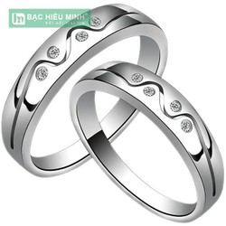 Nhẫn đôi Bạc Hiểu Minh NC289 - Mãi không chia cách