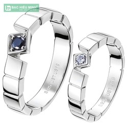 Nhẫn đôi Bạc Hiểu Minh NC380 - Ái tình
