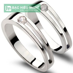 Nhẫn đôi Bạc Hiểu Minh NC161 - Tình bạn