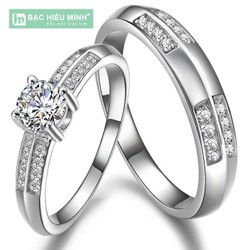 Nhẫn đôi Bạc Hiểu Minh NC368 - Thơ ngây