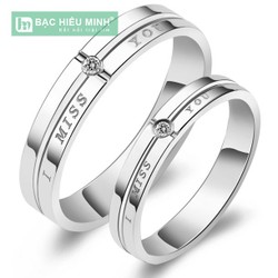 Nhẫn đôi Bạc Hiểu Minh NC367 kỷ niệm đẹp