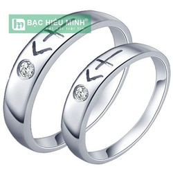 Nhẫn đôi Bạc Hiểu Minh NC314 - Cung nhân mã 22.11-21.12