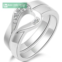 Nhẫn đôi Bạc Hiểu Minh NC270 - Chúng ta là một đôi