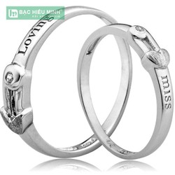 Nhẫn đôi Bạc Hiểu Minh NC260 nhớ anh lắm