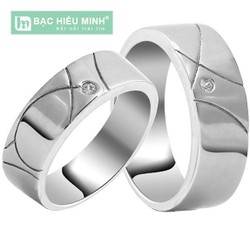 Nhẫn đôi Bạc Hiểu Minh NC255 - Tình yêu mạnh mẽ