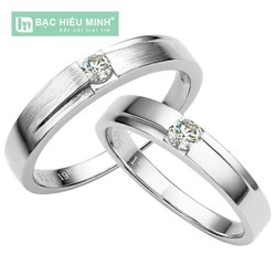 Nhẫn đôi Bạc Hiểu Minh NC130 - Tiếng sét ái tình