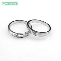Nhẫn đôi Bạc Hiểu Minh NC553 Vượt Qua Sóng Gió