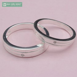 Nhẫn đôi Bạc Hiểu Minh NC537 Con Đường