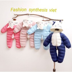 Áo liền quần bông cho trẻ sơ sinh