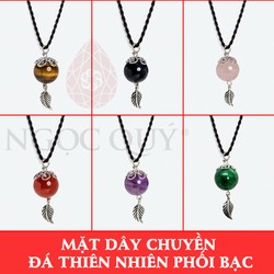 Mặt dây chuyền đá thạch anh thiên nhiên phối bạc s925 cao cấp - tặng dây đeo