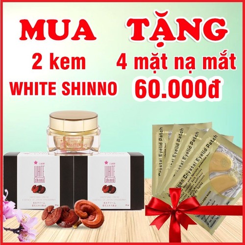 20721845 , 23706050 , 15_23706050 , 590000 , Mua-1-tang-1-bo-2-kem-tri-nam-tan-nhang-duong-trang-da-white-shinno-nhat-ban-20gr-tang-4-cap-mat-na-collagen-tri-tham-vung-mat-15_23706050 , sendo.vn , Mua 1 tặng 1 - bộ 2 kem trị nám tàn nhang & dưỡng trắ Mua 1 tặng 1 - bộ 2 kem trị nám tàn nhang & dưỡng trắng da white shinno nhật bản 20gr + tặng 4 cặp mặt nạ collagen trị thâm vùng mắt