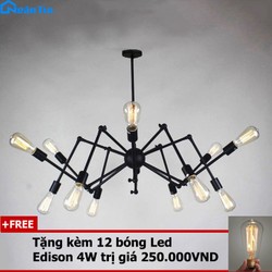 Đèn thả trần trang trí nhà quán cà phê thcn133 ngân tin - tặng kèm 12 bóng led edison 4w