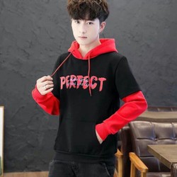 Áo hoodie nam đen phối đỏ Áo hoodie nam đen phối đỏ