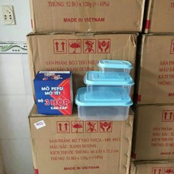 Bộ 3 hộp nhựa hàng khuyến mãi 