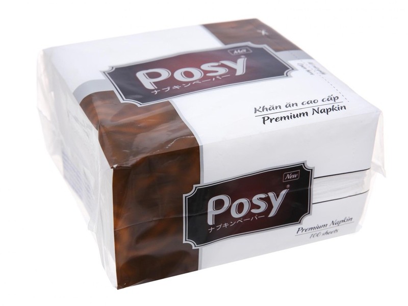 Combo 3 Khăn giấy vuông Posy 100 tờ