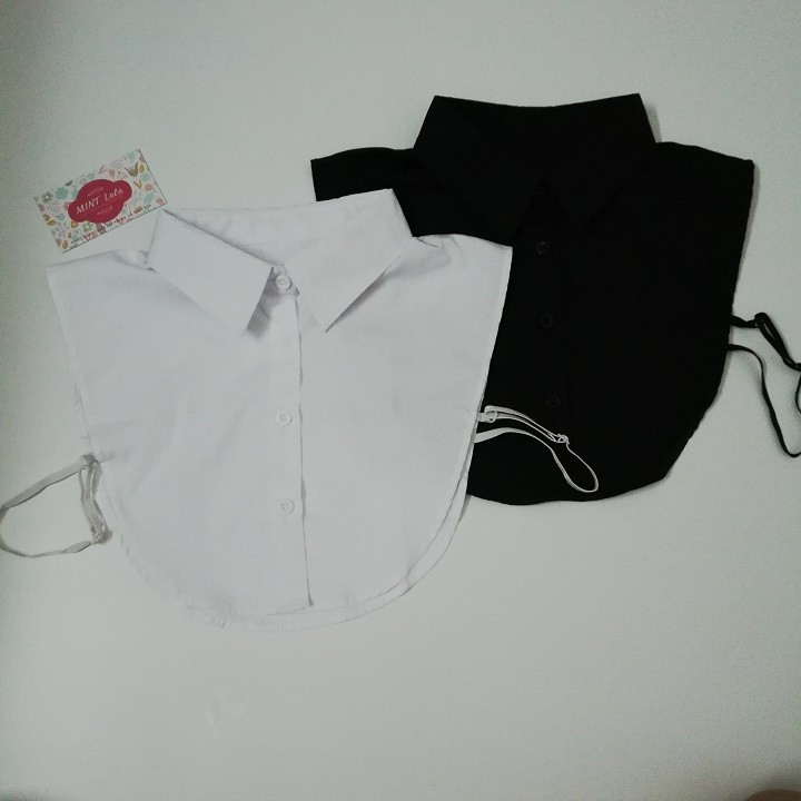 Cổ Áo Sơ Mi Rời Cổ Đức Màu Trắng Đen Hàng Đẹp