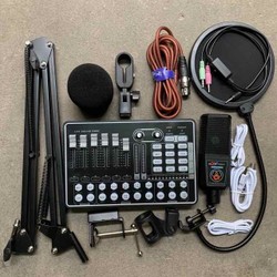 Chọn Bộ Mic Hát Thu Âm Karaoke Mic ALC280-Sound Card H9 kèm đầy đủ phụ kiện