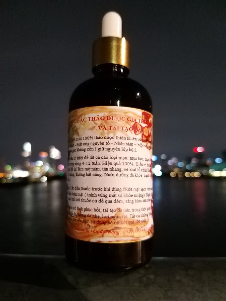 thuốc bắc trị mụn gia truyền & tái tạo da nhân sâm 100ml