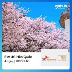 Sim Hàn Quốc 4 ngày – 100GB 4G